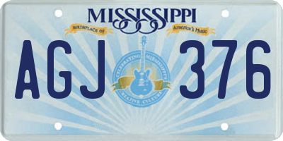 MS license plate AGJ376