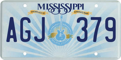 MS license plate AGJ379