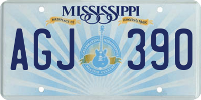 MS license plate AGJ390