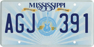 MS license plate AGJ391