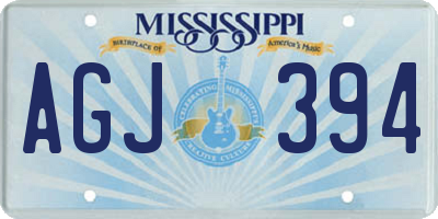 MS license plate AGJ394