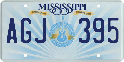MS license plate AGJ395