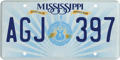 MS license plate AGJ397