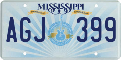 MS license plate AGJ399