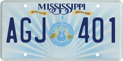MS license plate AGJ401