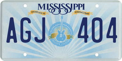 MS license plate AGJ404
