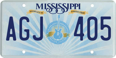 MS license plate AGJ405