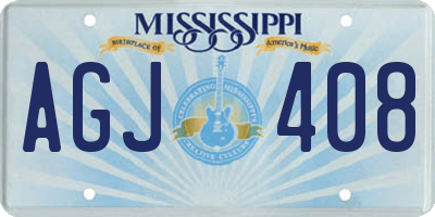MS license plate AGJ408