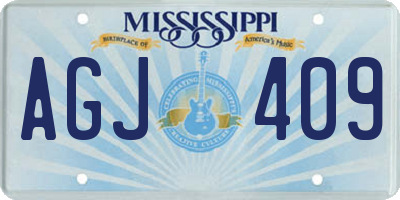MS license plate AGJ409