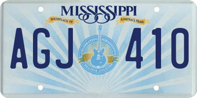 MS license plate AGJ410
