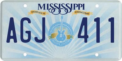 MS license plate AGJ411