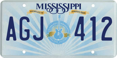 MS license plate AGJ412