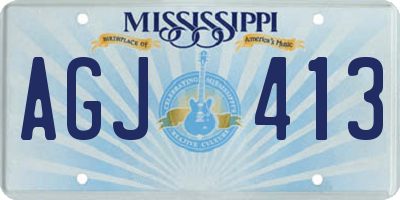 MS license plate AGJ413