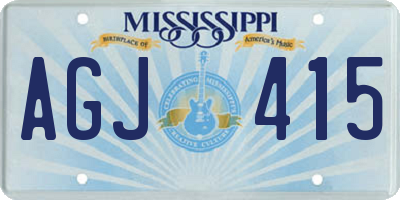 MS license plate AGJ415