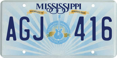 MS license plate AGJ416