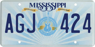 MS license plate AGJ424
