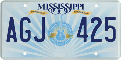 MS license plate AGJ425