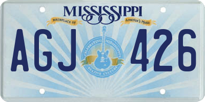 MS license plate AGJ426