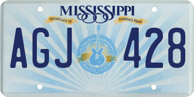 MS license plate AGJ428