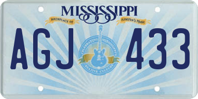 MS license plate AGJ433