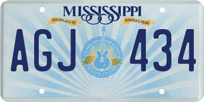 MS license plate AGJ434