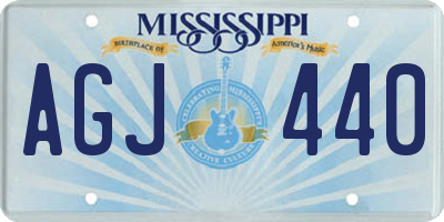 MS license plate AGJ440