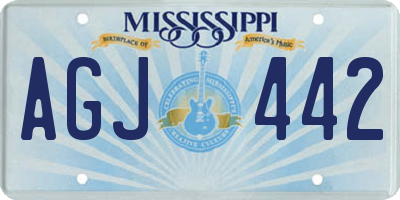 MS license plate AGJ442