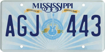 MS license plate AGJ443