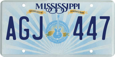MS license plate AGJ447