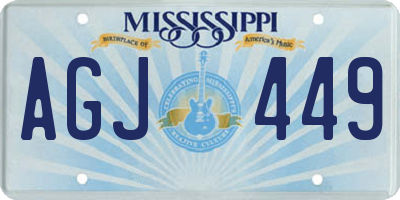 MS license plate AGJ449