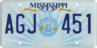 MS license plate AGJ451