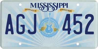 MS license plate AGJ452