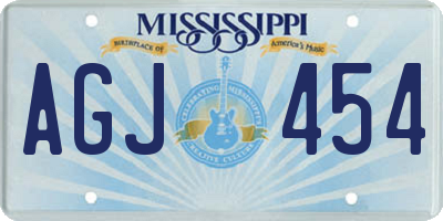 MS license plate AGJ454