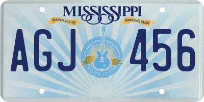 MS license plate AGJ456