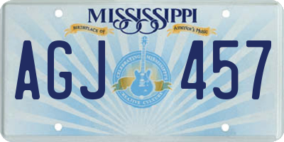 MS license plate AGJ457