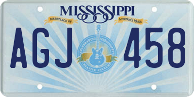 MS license plate AGJ458