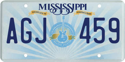 MS license plate AGJ459