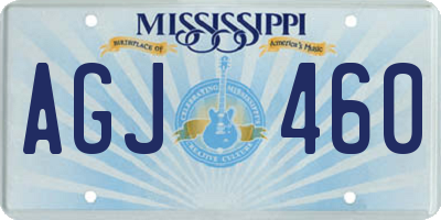 MS license plate AGJ460