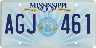 MS license plate AGJ461
