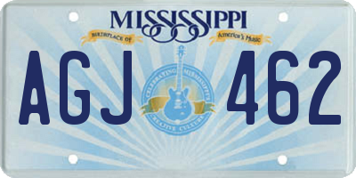 MS license plate AGJ462