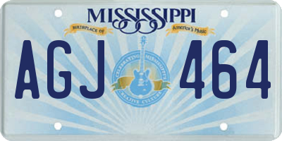 MS license plate AGJ464