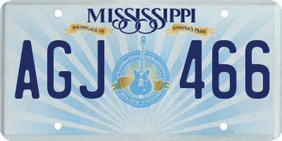 MS license plate AGJ466