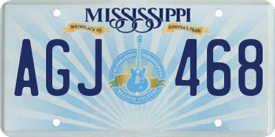 MS license plate AGJ468