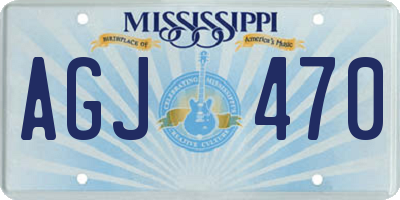 MS license plate AGJ470