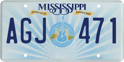 MS license plate AGJ471