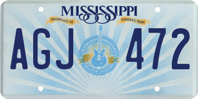 MS license plate AGJ472