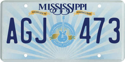 MS license plate AGJ473