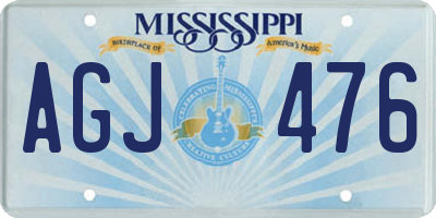 MS license plate AGJ476