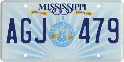 MS license plate AGJ479