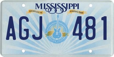 MS license plate AGJ481